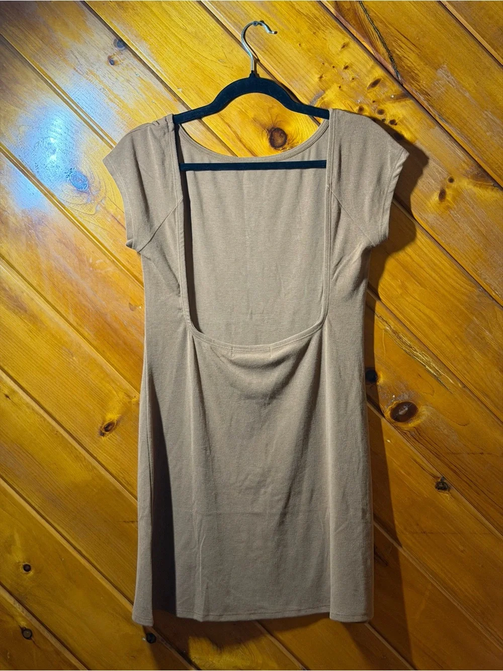 Free People Neutral Taupe Backless Shift Dress - Picture 2 of 4